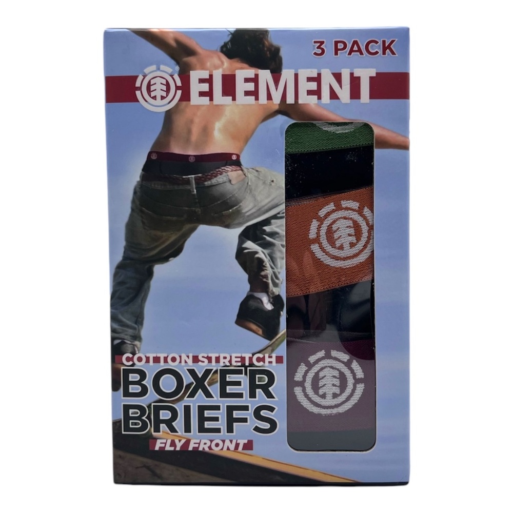 Element Cotton Stretch Men's Boxer Briefs With Fly Front
